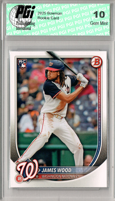 James Wood 2025 Bowman #29 Washington Nationals True Rookie Card PGI 10