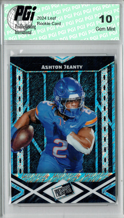 Ashton Jeanty 2025 Leaf #PPB-1 Promo Shimmer Rookie Card PGI 10