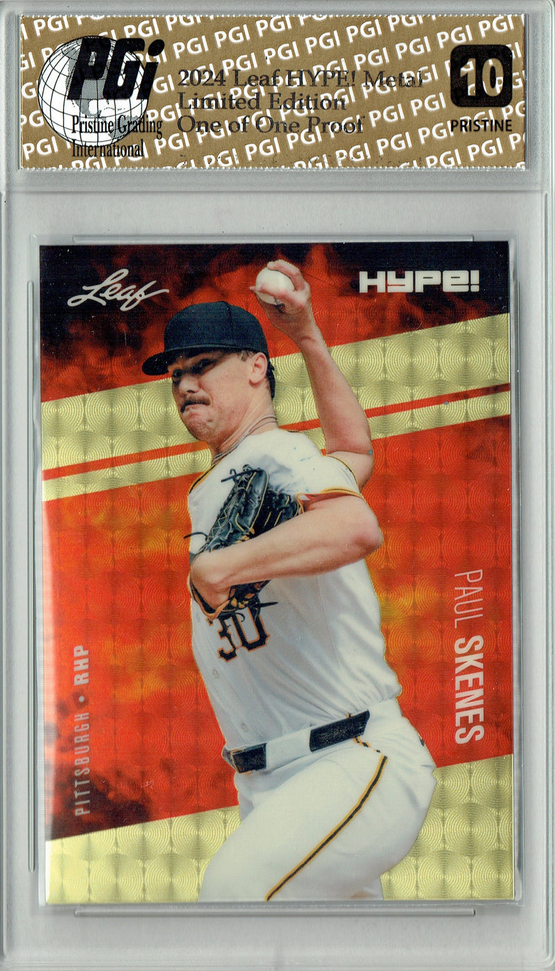 Paul Skenes 2024 Leaf HYPE! Metal #HM-13 Gold Superfractor Proof 1/1 Rookie Card