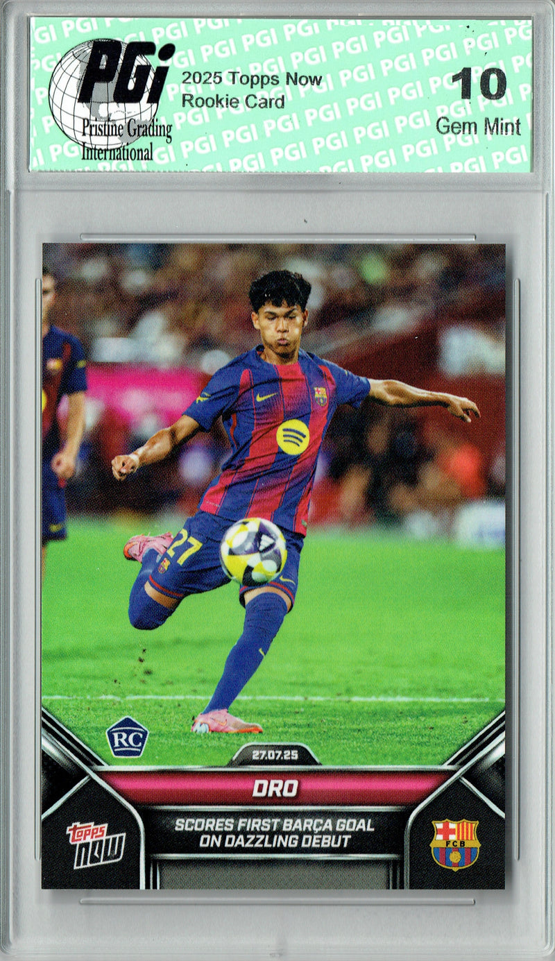 Dro 2025 Topps Now #3 Dazzling Debut Rookie Card PGI 10