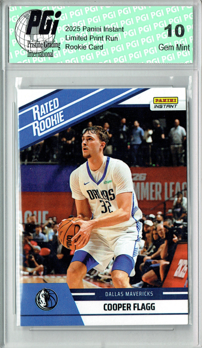 Cooper Flagg 2025 Panini Instant #RRR-16 Rated Rookie 14,417 Made Rookie Card PGI 10
