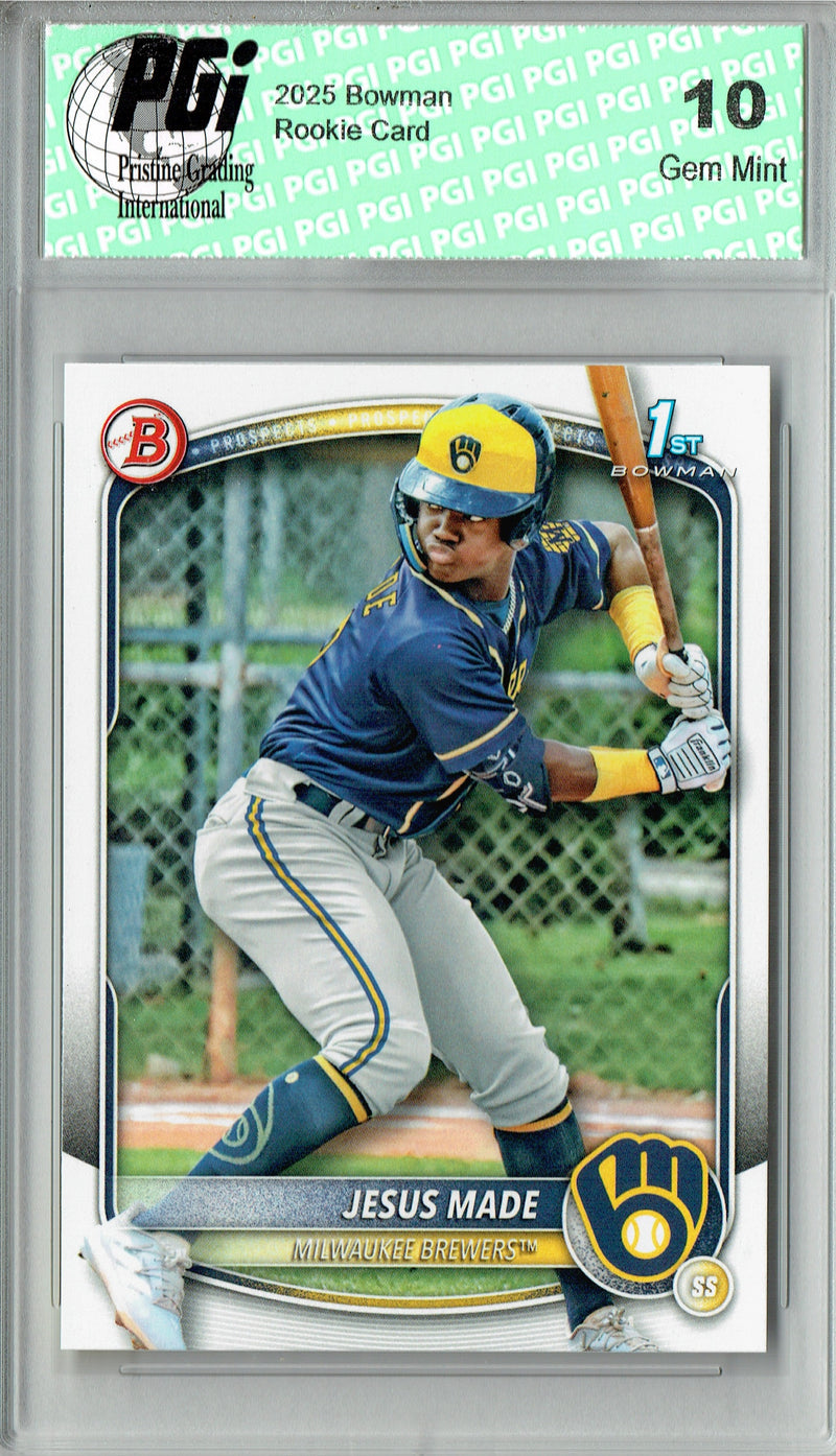 Jesus Made 2025 Bowman #BP-66 1st Bowman Rookie Card PGI 10
