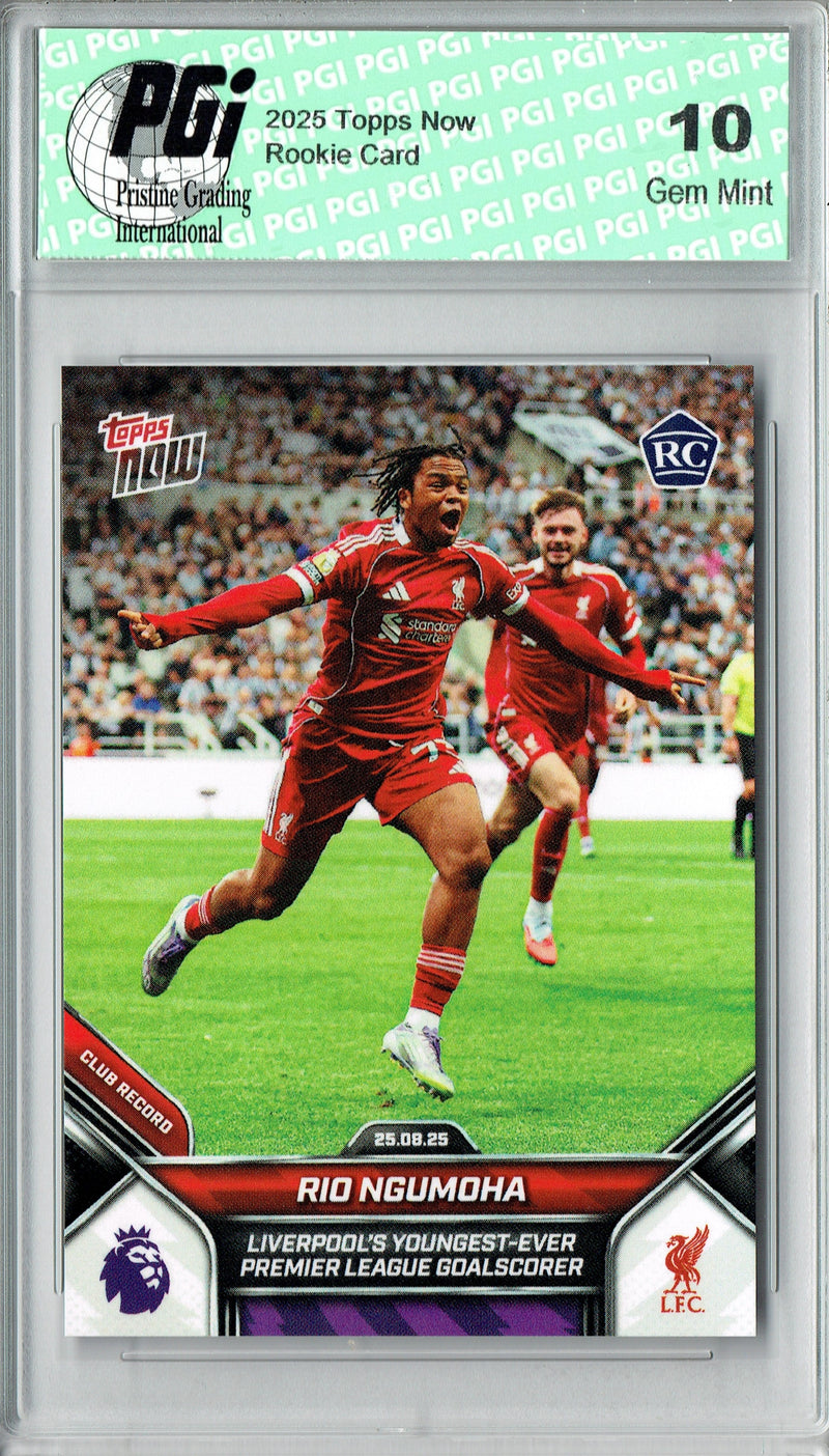 Rio Ngumoha 2025 Topps Now #11 Youngest Ever Goal Scorer Rookie Card PGI 10