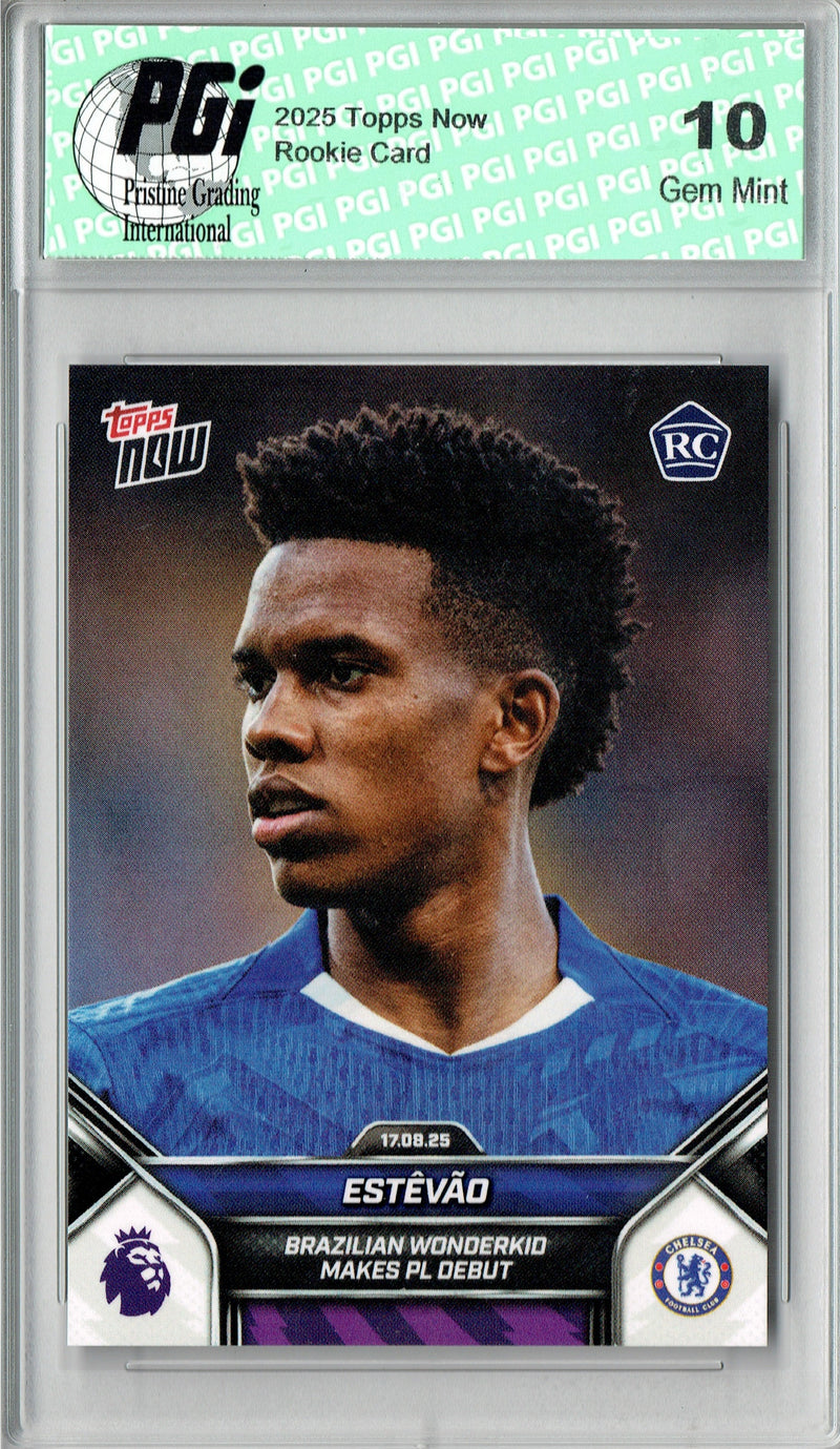Estevao 2025 Topps Now #6 League Debut Rookie Card PGI 10
