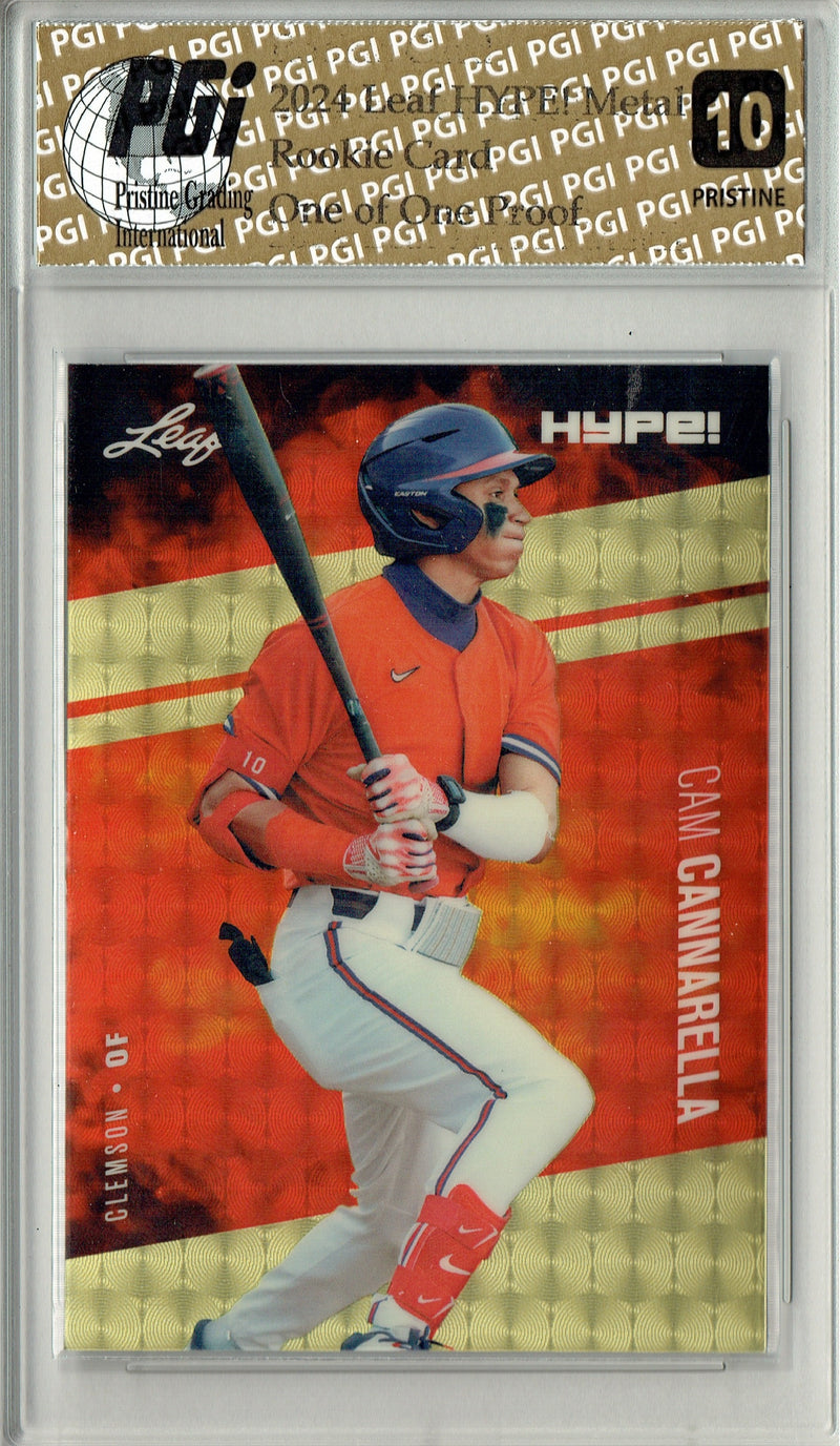 Cam Cannarella 2024 Leaf HYPE Metal HM01 Gold Superfractor Proof 1/1 Rookie Card