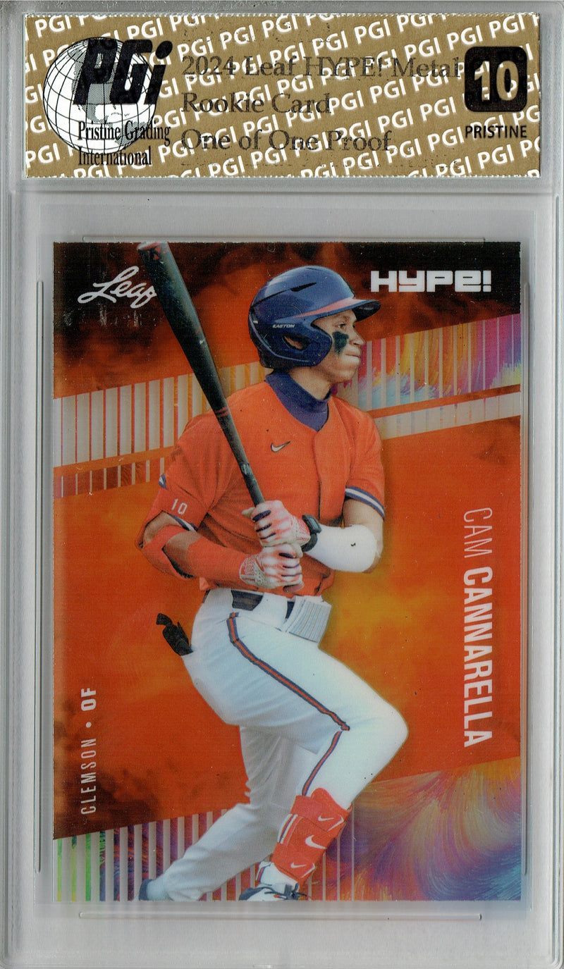 Cam Cannarella 2024 Leaf HYPE! Metal #HM-01 Burst 1/1 Proof Rookie Card PGI 10