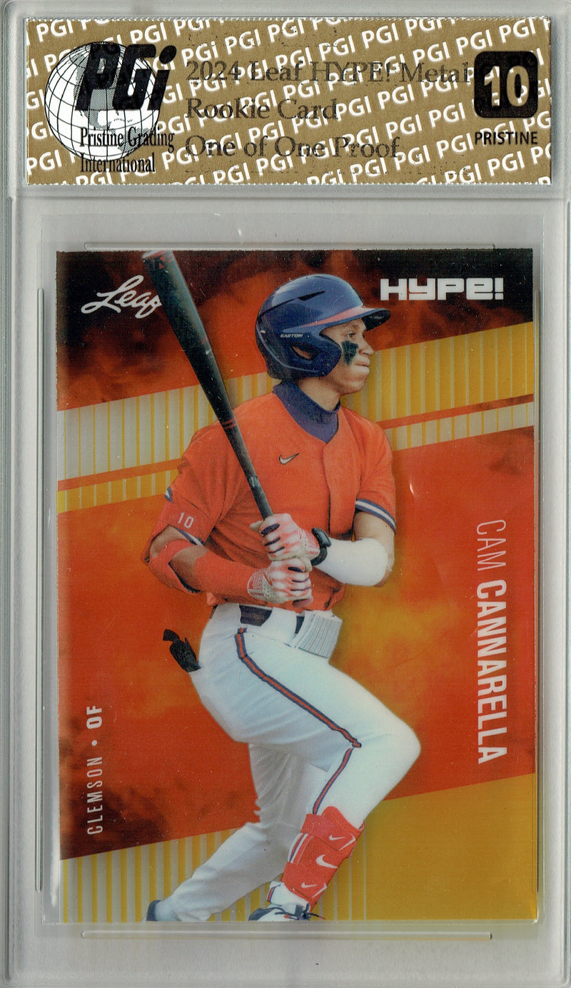 Cam Cannarella 2024 Leaf HYPE! Metal #HM-01 Gold 1/1 Proof Rookie Card PGI 10