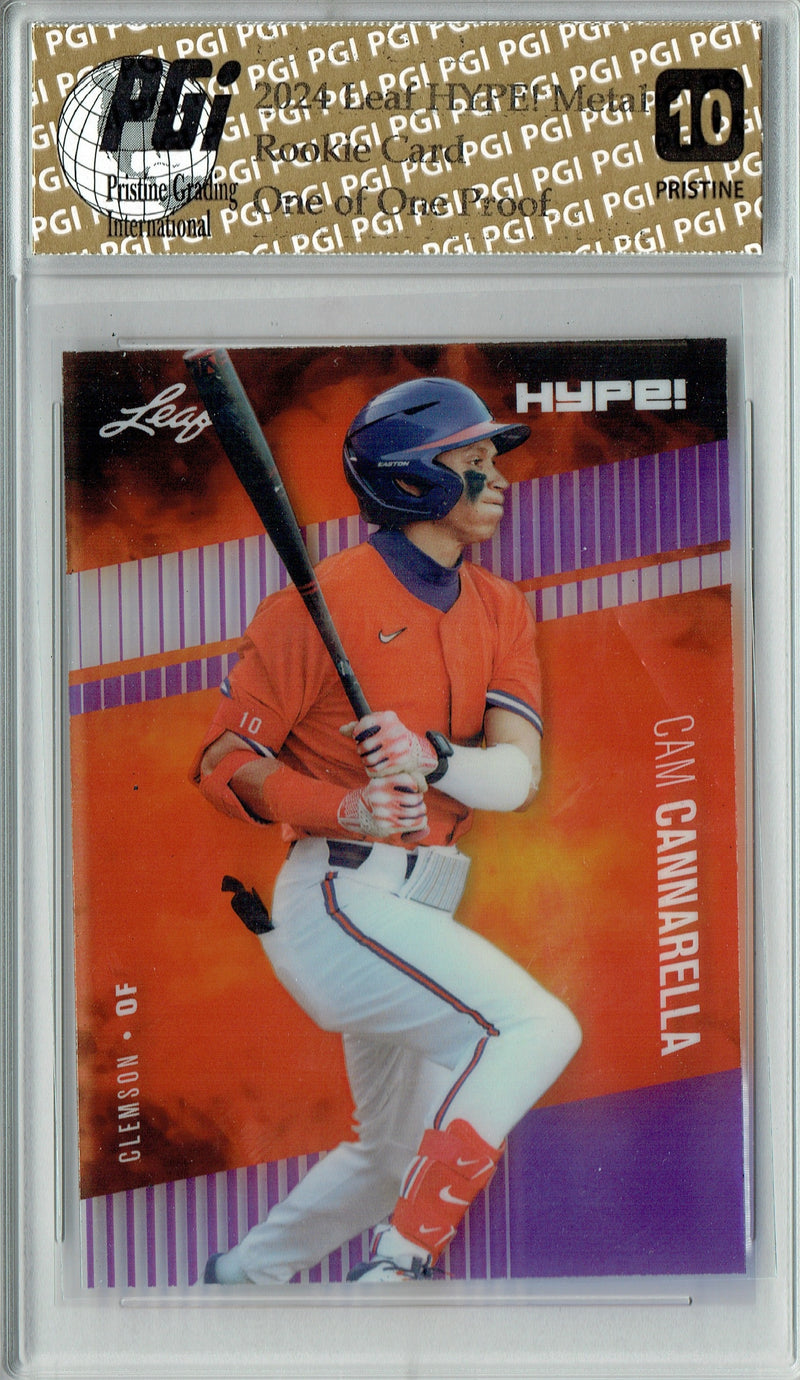 Cam Cannarella 2024 Leaf HYPE! Metal #HM-01 Purple 1/1 Proof Rookie Card PGI 10