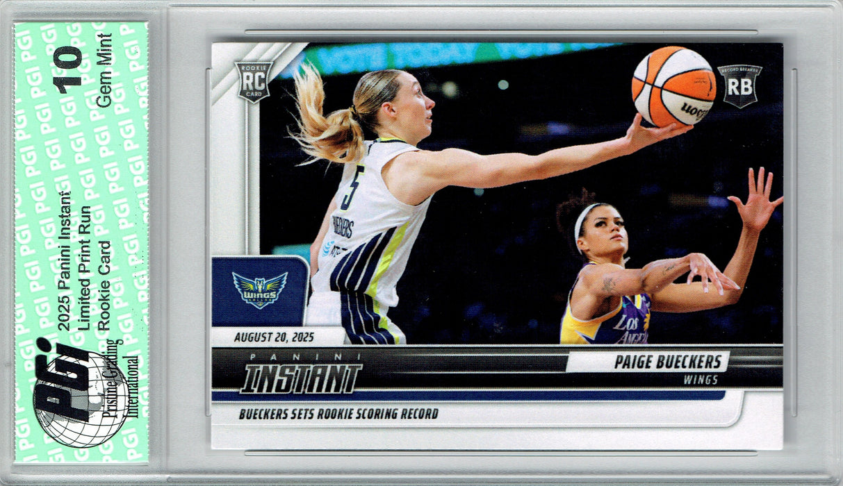 PaIge Bueckers 2025 Panini Instant #239 Only 2566 Made Rookie Card PGI 10