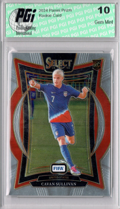 Cavan Sullivan 2024 Panini Prizm #98 USMNT Rookie Card PGI 10
