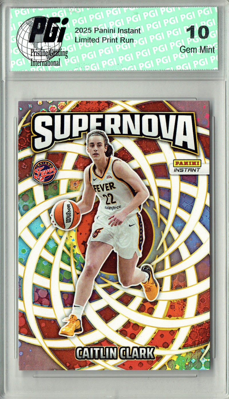 Caitlin Clark 2025 Panini Instant #SN-1 Supernova 3655 Made Rare Trading Card PGI 10