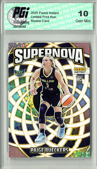 Paige Bueckers 2025 Panini Instant #SN-2 Supernova 3655 Made Rookie Card PGI 10