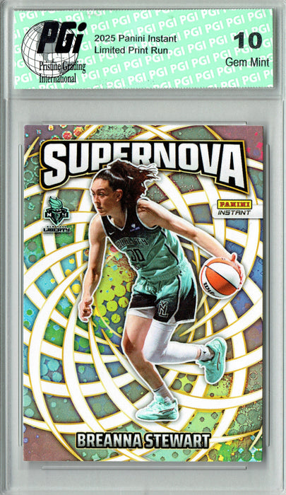 Breanna Stewart 2025 Panini Instant #SN-7 Supernova 3655 Made Rare Trading Card PGI 10