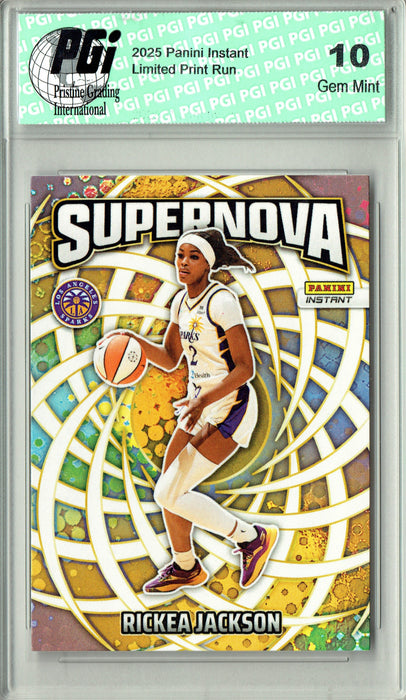 Rickea Jackson 2025 Panini Instant #SN-12 Supernova 3655 Made Rare Trading Card PGI 10