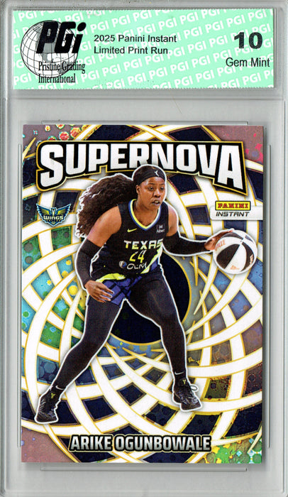 Arike Ogunbowale 2025 Panini Instant #SN-15 Supernova 3655 Made Rare Trading Card PGI 10