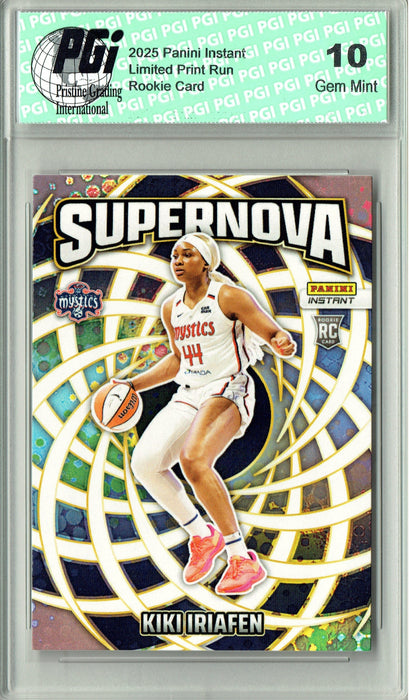 Kiki Iriafen 2025 Panini Instant #SN-18 Supernova 3655 Made Rookie Card PGI 10