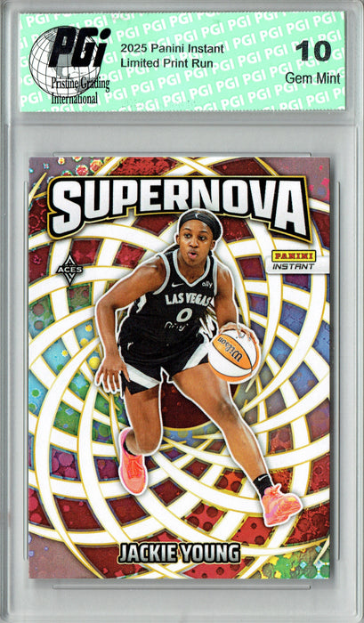 Jackie Young 2025 Panini Instant #SN-24 Supernova 3655 Made Rare Trading Card PGI 10