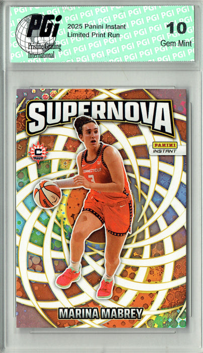 Marina Mabrey 2025 Panini Instant #SN-22 Supernova 3655 Made Rare Trading Card PGI 10