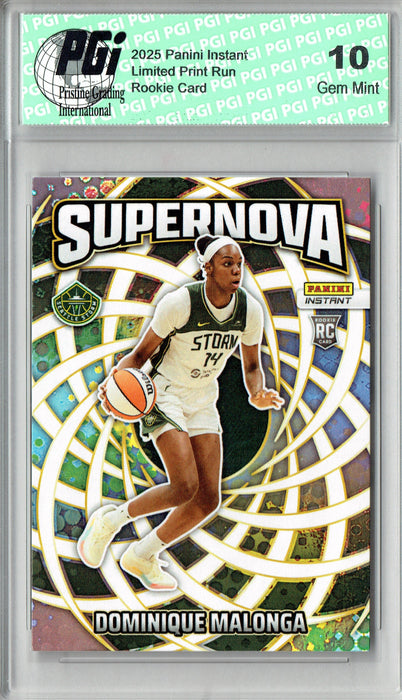 Dominique Malonga 2025 Panini Instant #SN-23 Supernova 3655 Made Rookie Card PGI 10