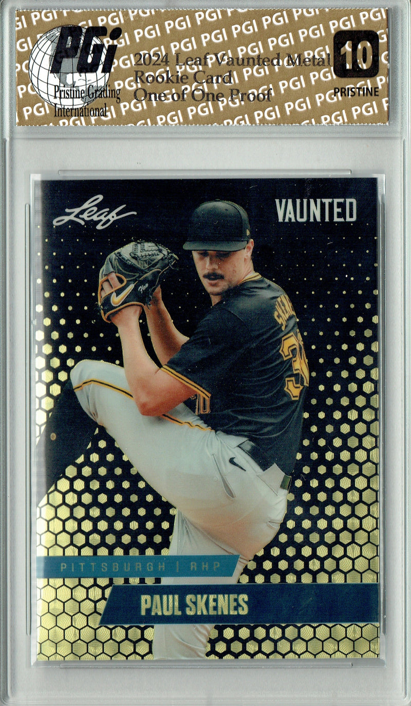 Paul Skenes 2024 Leaf Vaunted Metal VM13 Black Gld Superfractor Proof 1/1 Rookie