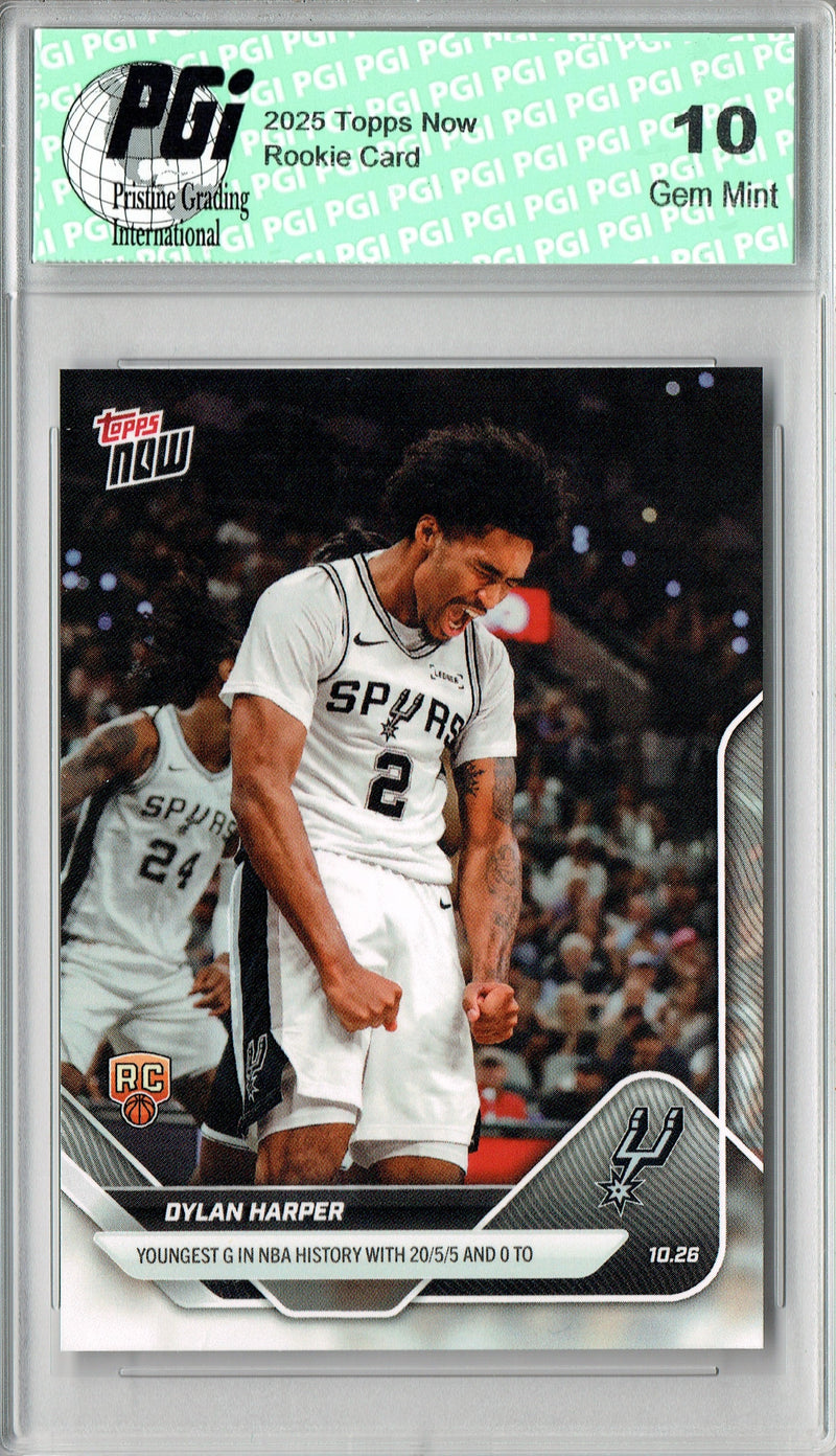 Dylan Harper 2025 Topps Now #29 Dylan Harper Rookie Card PGI 10