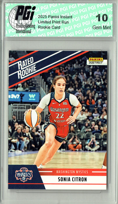 Sonia Citron 2025 WNBA Panini Instant #RRR2 Retro Rated Rookie Card PGI 10