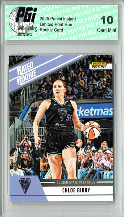 Chloe Bibby 2025 WNBA Panini Instant #RRR11 Retro Rated Rookie Card PGI 10