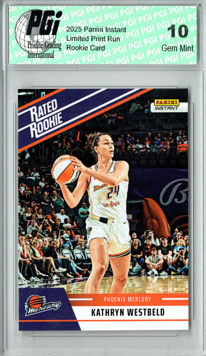 Kathryn Westbeld 2025 WNBA Panini Instant #RRR12 Retro Rated Rookie Card PGI 10