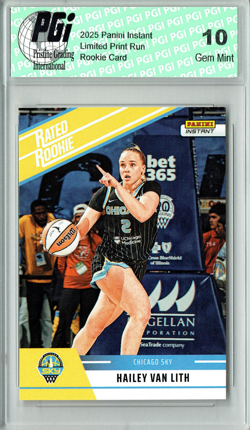 Hailey Van Lith 2025 WNBA Panini Instant #RRR16 Retro Rated Rookie Card PGI 10