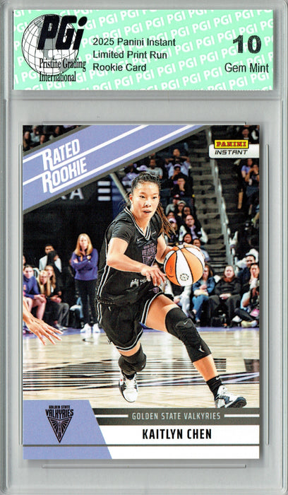 Kaitlyn Chen 2025 WNBA Panini Instant #RRR18 Retro Rated Rookie Card PGI 10