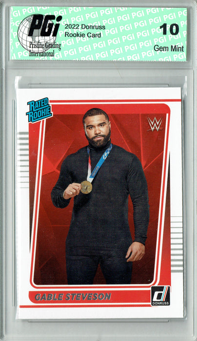 Gable Steveson 2022 Donruss #120 WWE/MMA Rookie Card PGI 10