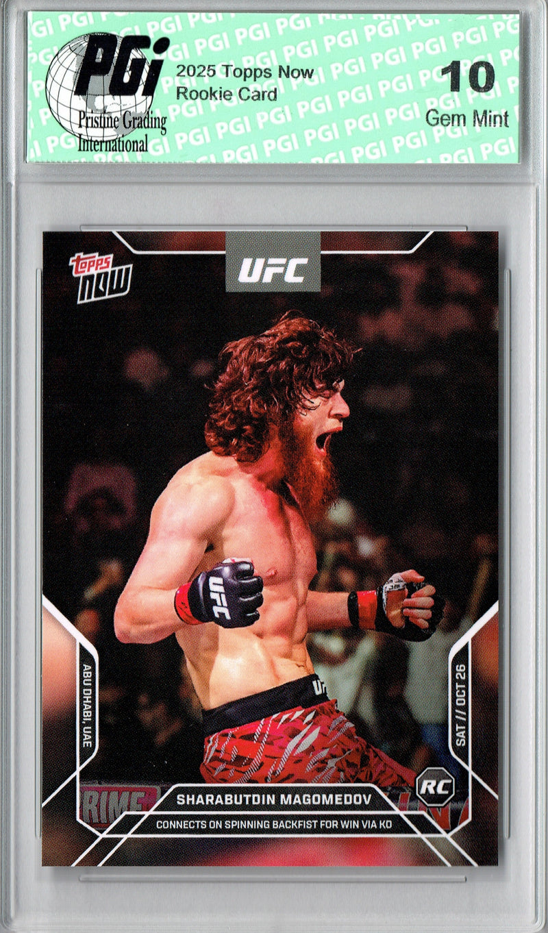 Sharabutdin Magomedov 2024 #29 Spinning Backfist Rookie Card PGI 10