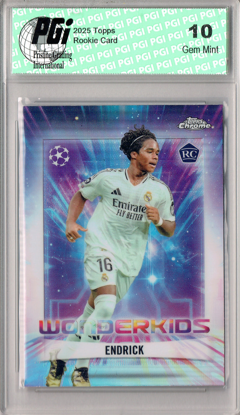 Endrick 2025 #WK-2 Wonderkids Chrome Rookie Card PGI 10 Real Madrid