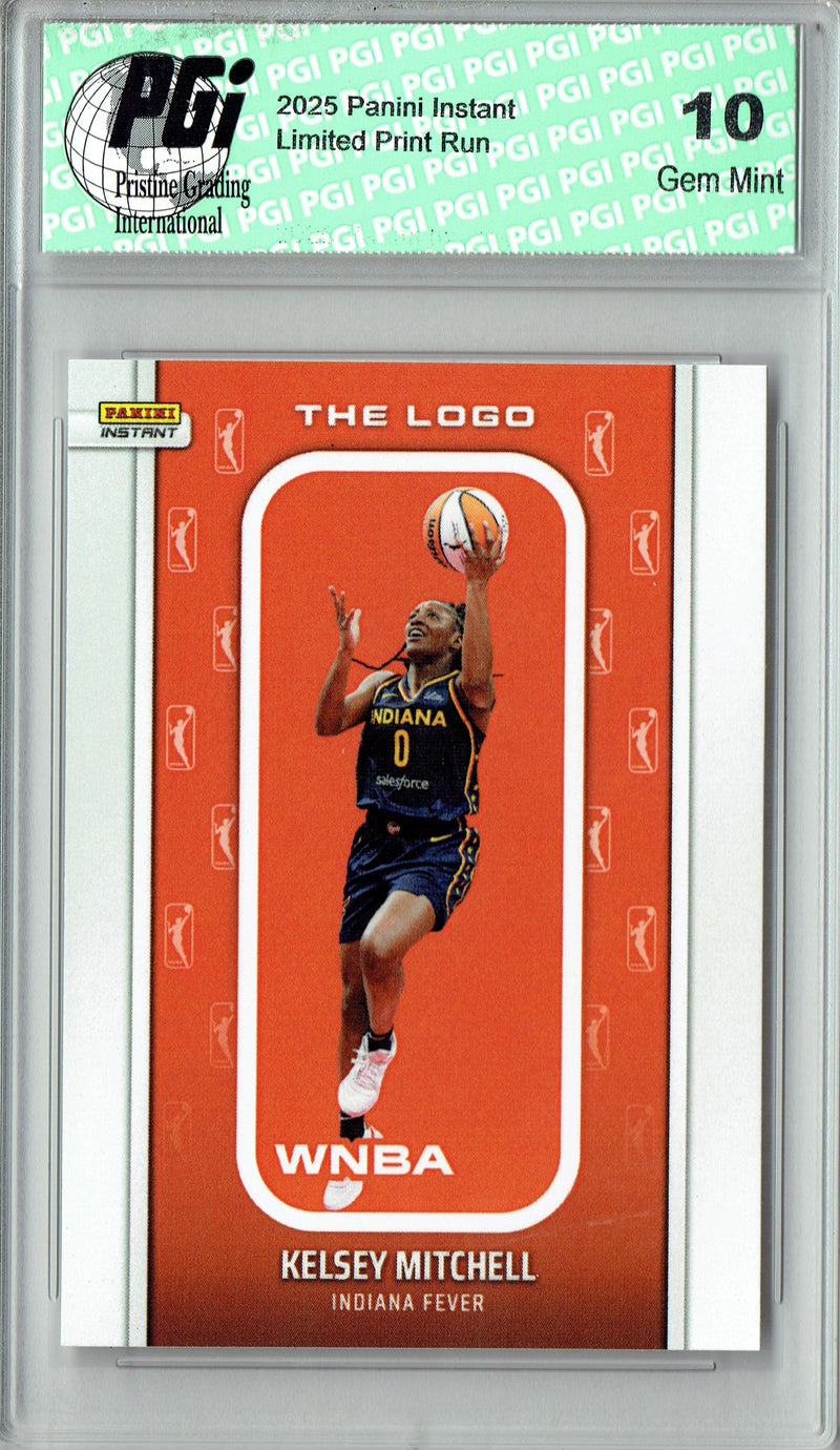Kelsey Mitchell 2025 WNBA The Logo #LOGO-5 Only 1,447 Made Rare Trading Card PGI 10