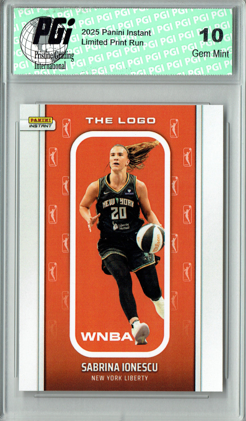 Sabrina Ionescu 2025 WNBA The Logo #LOGO-4 Only 1,447 Made Rare Trading Card PGI 10