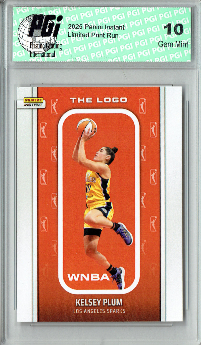 Kelsey Plum 2025 WNBA The Logo #LOGO-3 Only 1,447 Made Rare Trading Card PGI 10