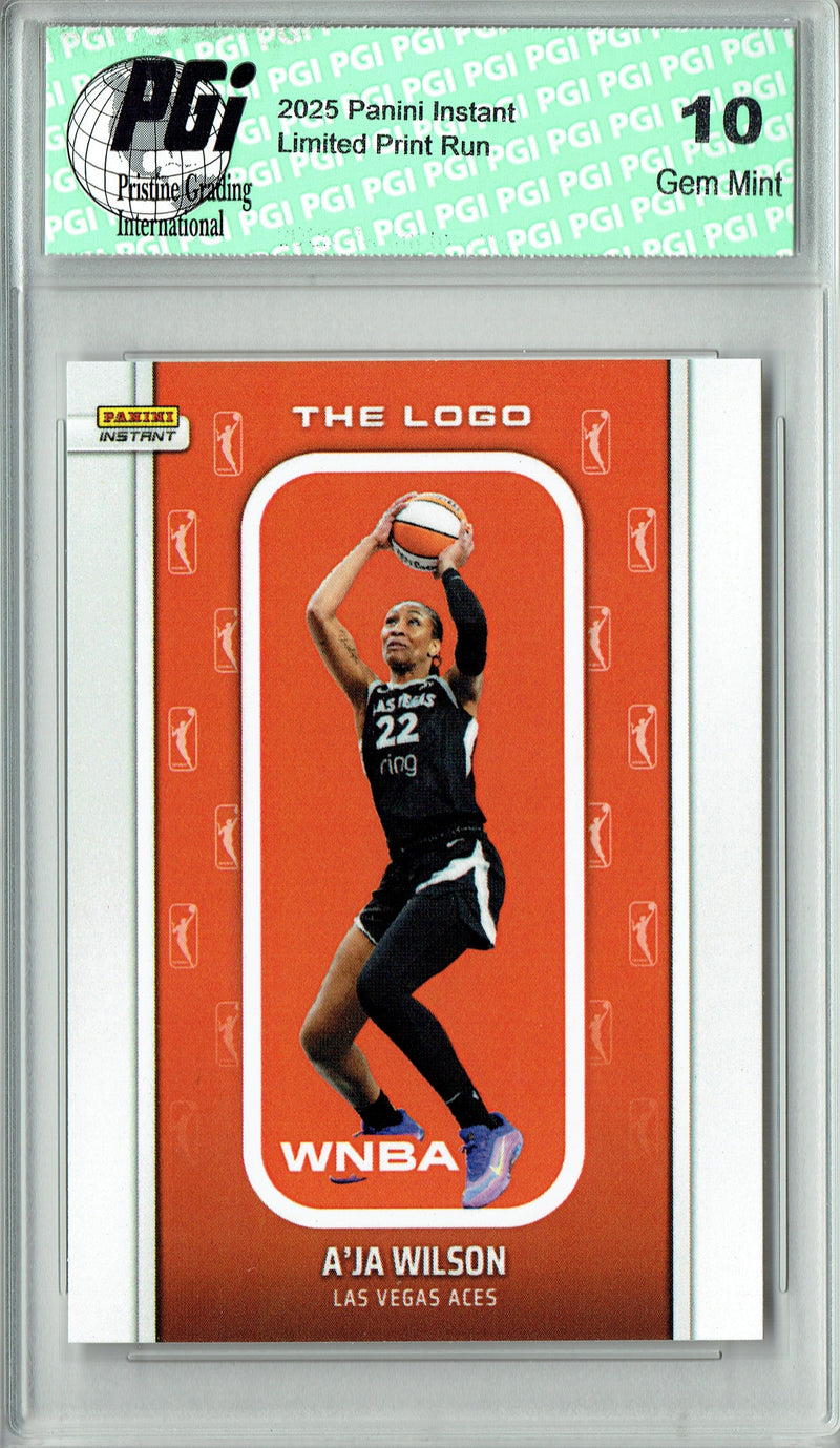 A'ja Wilson 2025 WNBA The Logo #LOGO-2 Only 1,447 Made Rare Trading Card PGI 10