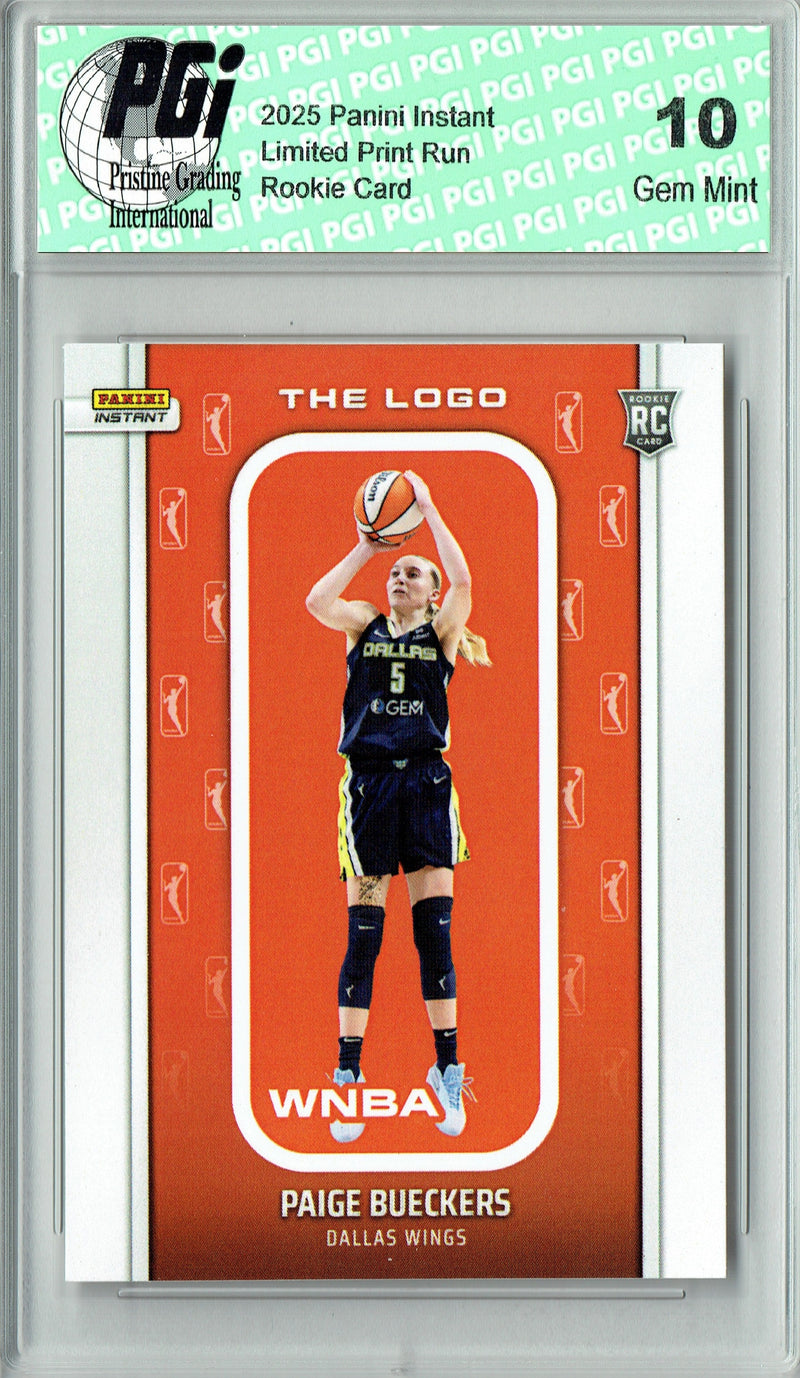 Paige Bueckers 2025 WNBA The Logo #LOGO-7 Only 1,447 Made Rookie Card PGI 10