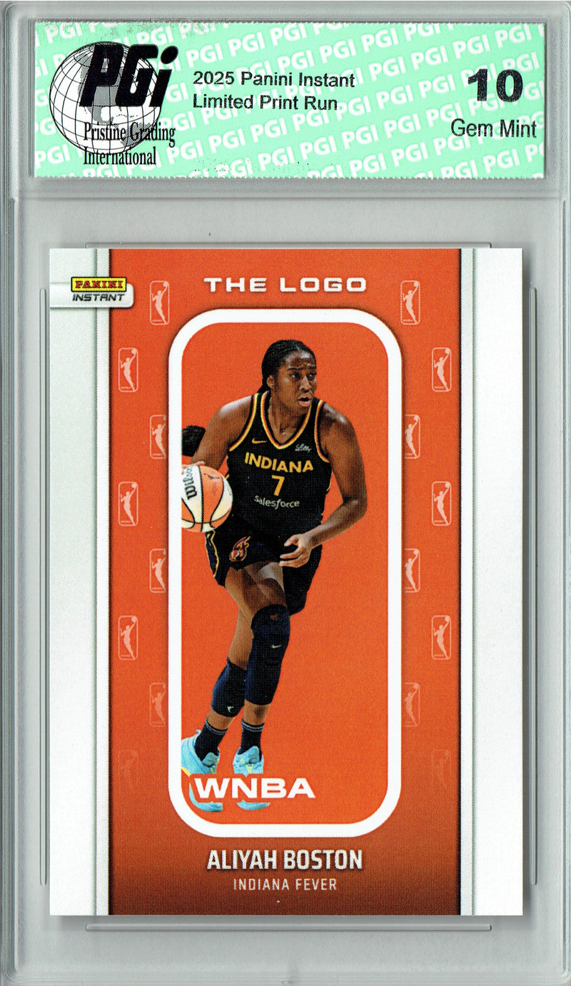Aliyah Boston 2025 WNBA The Logo #LOGO-17 Only 1,447 Made Rare Trading Card PGI 10