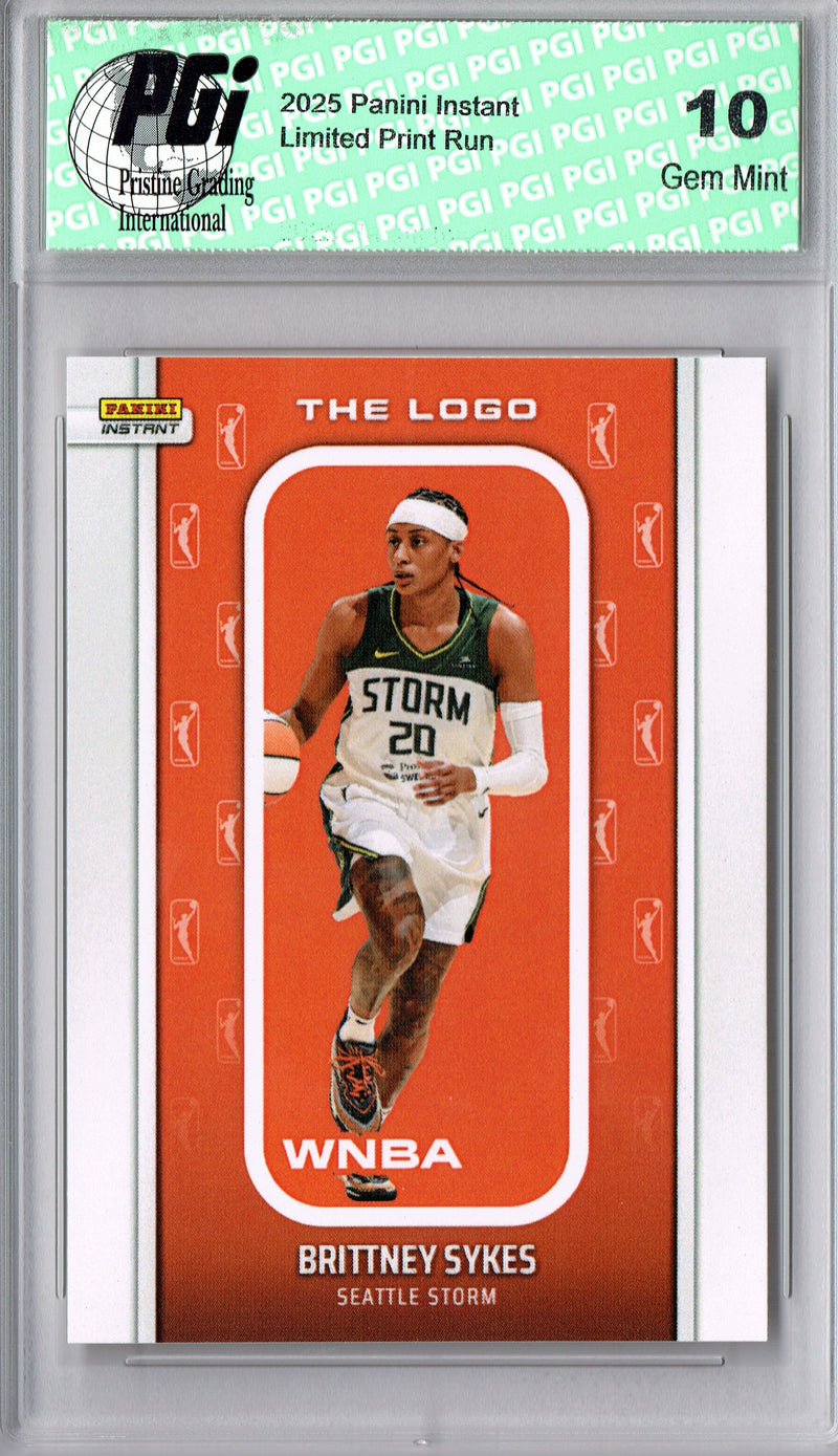 Brittney Sykes 2025 WNBA The Logo #LOGO-18 Only 1,447 Made Rare Trading Card PGI 10