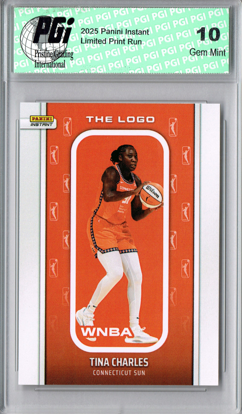 Tina Charles 2025 WNBA The Logo #LOGO-14 Only 1,447 Made Rare Trading Card PGI 10