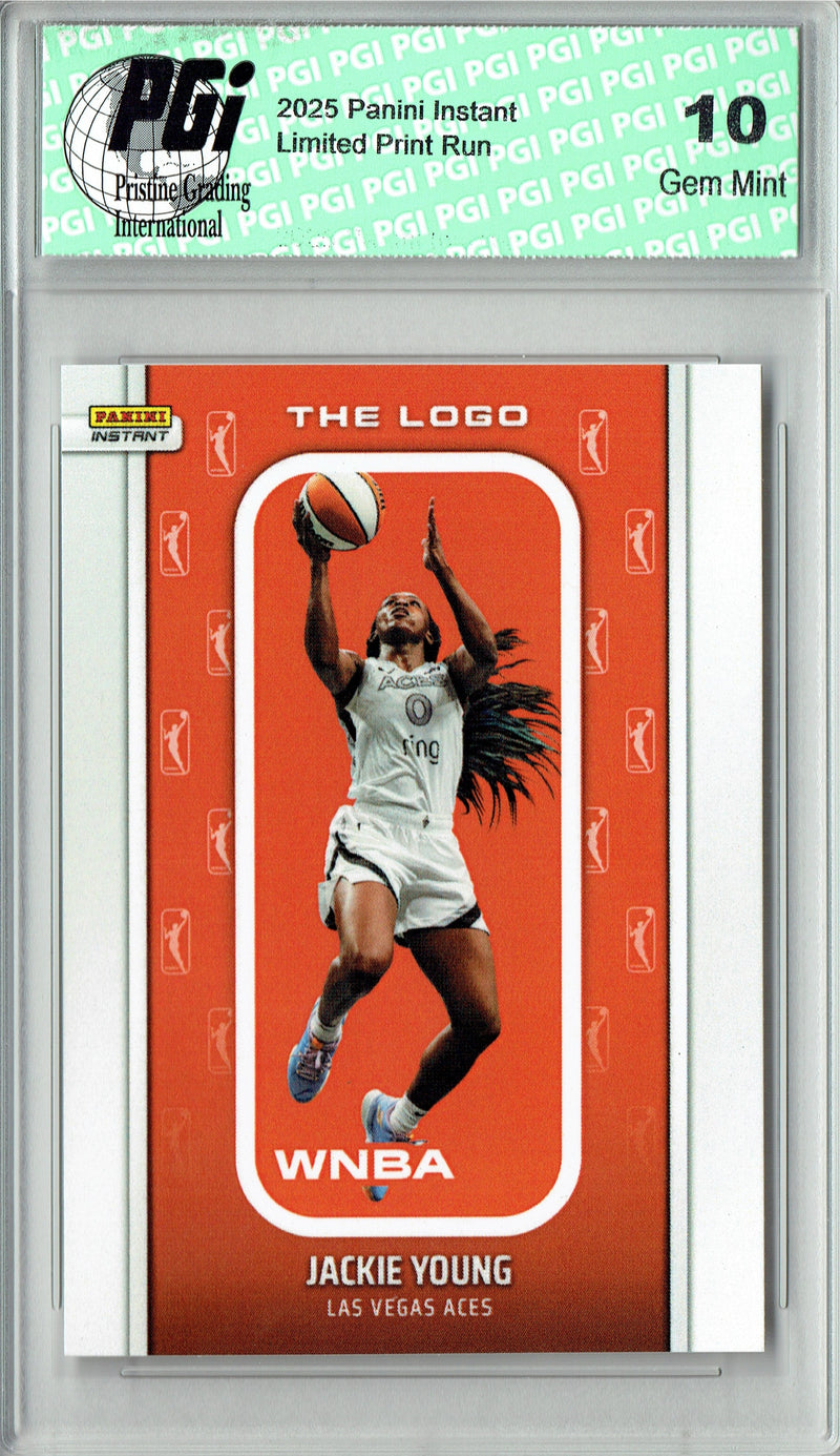 Jackie Young 2025 WNBA The Logo #LOGO-12 Only 1,447 Made Rare Trading Card PGI 10