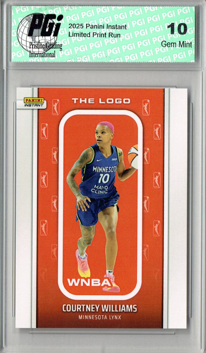 Courtney Williams 2025 WNBA The Logo #LOGO-24 Only 1,447 Made Rare Trading Card PGI 10