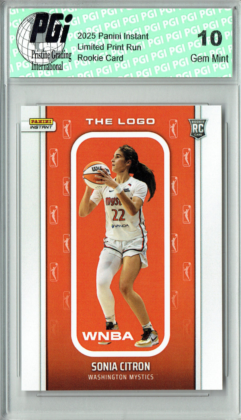 Sonia Citron 2025 WNBA The Logo #LOGO-21 Only 1,447 Made Rookie Card PGI 10