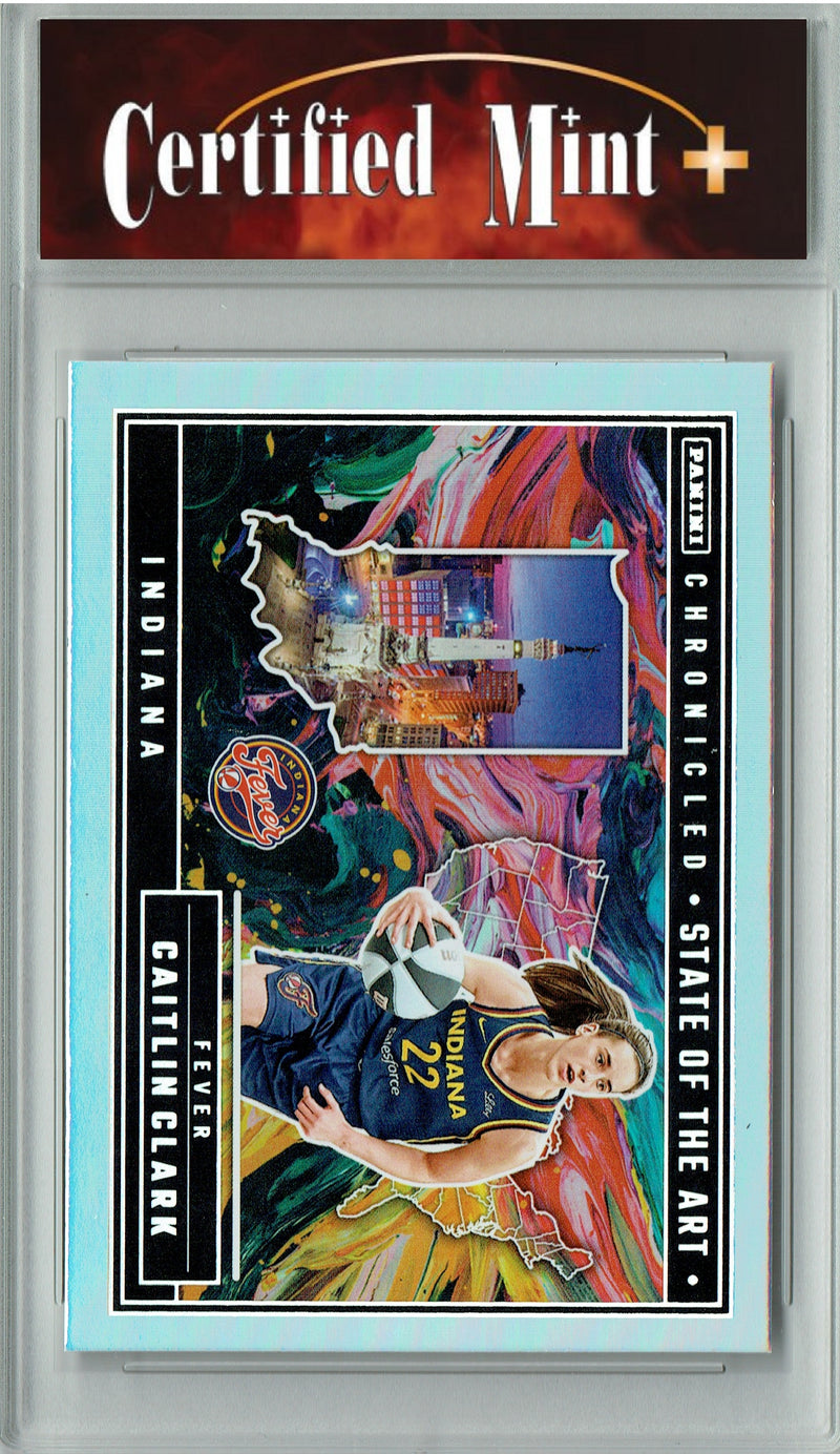 Certified Mint+ Caitlin Clark 2025 Chronicles #87 Silver Holo Foil Rare Trading Card Indiana Fever