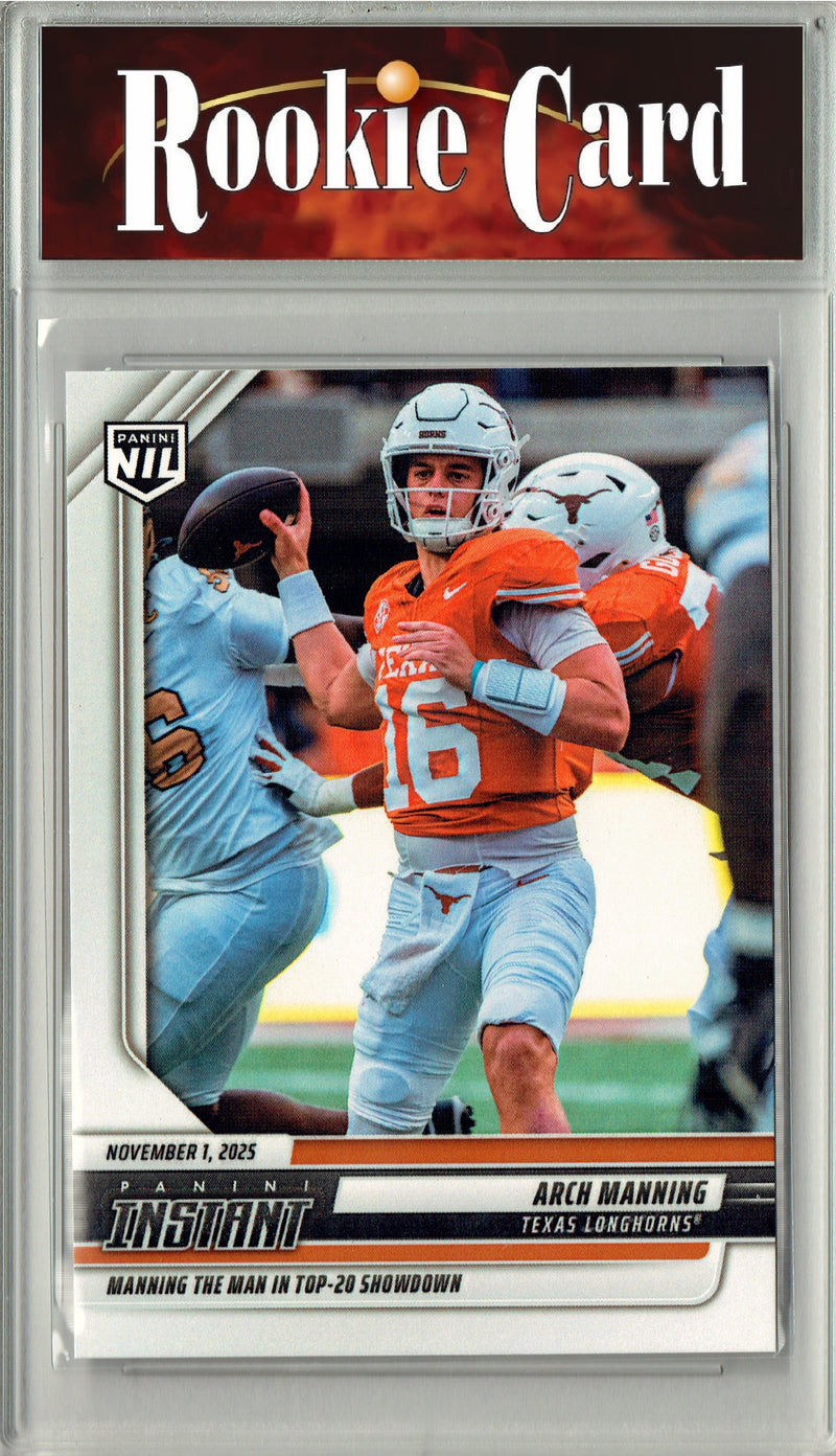 Certified Mint+ Arch Manning 2025 NIL Instant #AMD Only 516 Made Rookie Card Texas Longhorns