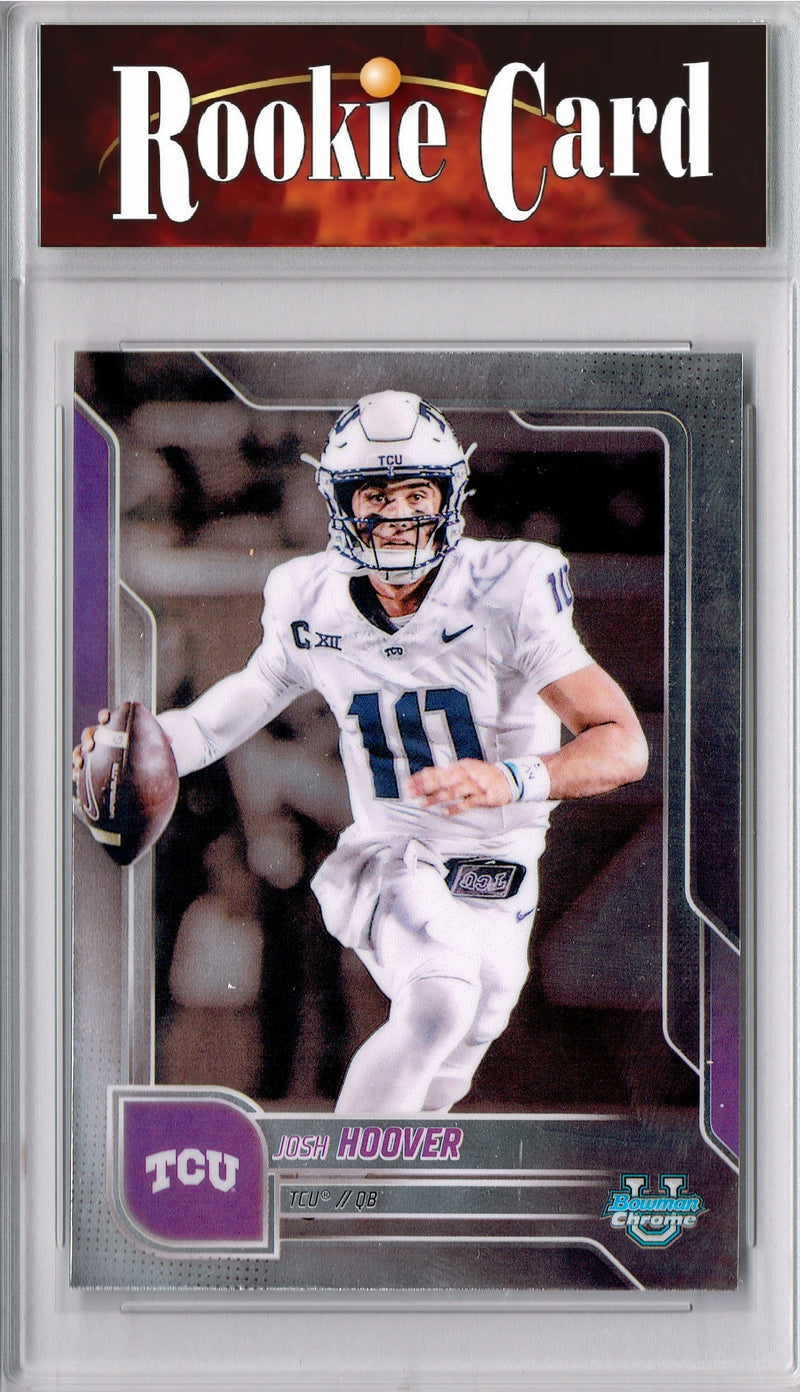Certified Mint+ Josh Hoover 2025 Bowman Chrome #144 Rookie Card Indiana Hoosiers