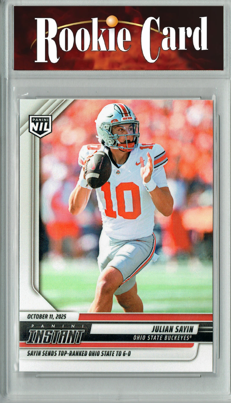 Certified Mint+ Julian Sayin 2025 NIL Instant #JSE Only 378 Made Rookie Card Ohio State Buckeyes