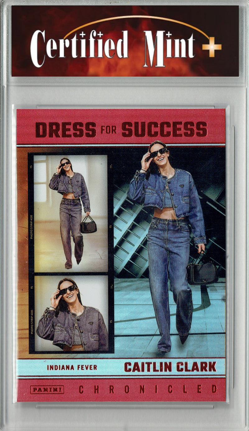 Certified Mint+ Caitlin Clark 2025 Chronicles #65 Red Foil Holo Rare Trading Card Indiana Fever