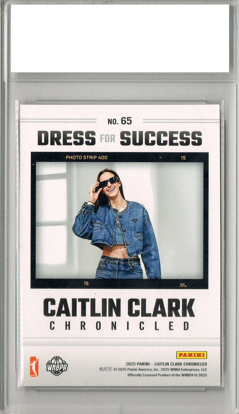 Certified Mint+ Caitlin Clark 2025 Chronicles #65 Red Foil Holo Rare Trading Card Indiana Fever